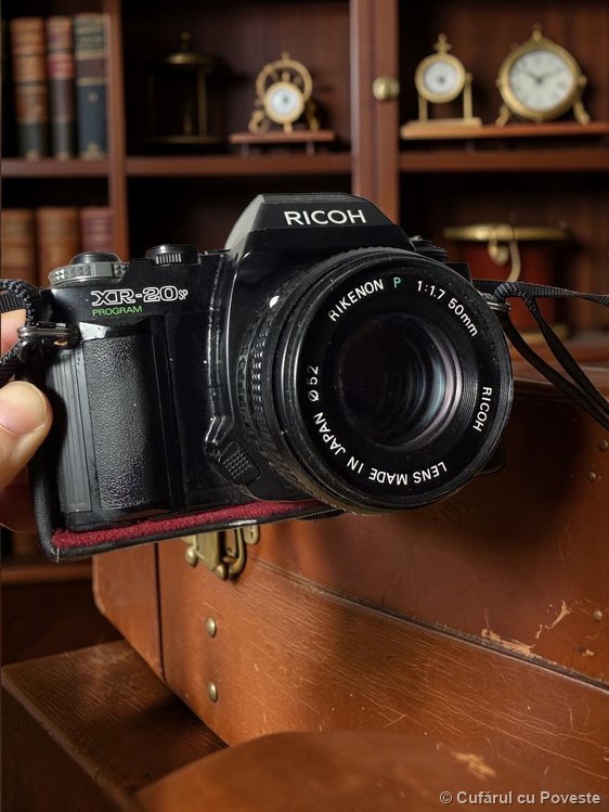 Aparat foto SLR Ricoh XR-20p Program + Rikenon 50mm f/1.7 anii '80