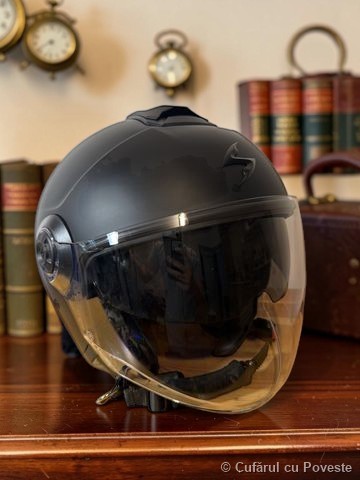 Cască Moto Open Face / Jet - Scorpion Exo-City II Solid - Negru Mat