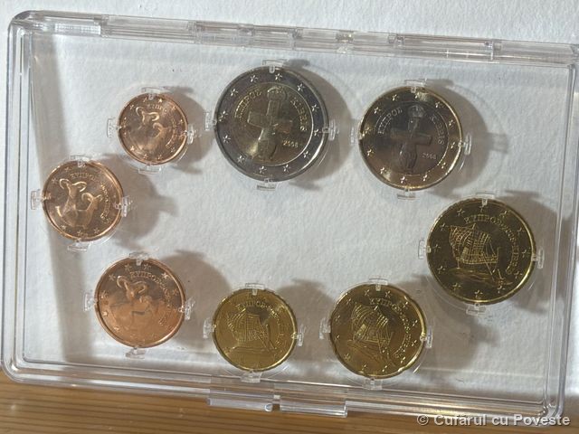 Set Complet Monede Euro Cipru 2008 – Prima Emisiune (UNC/Aunc)